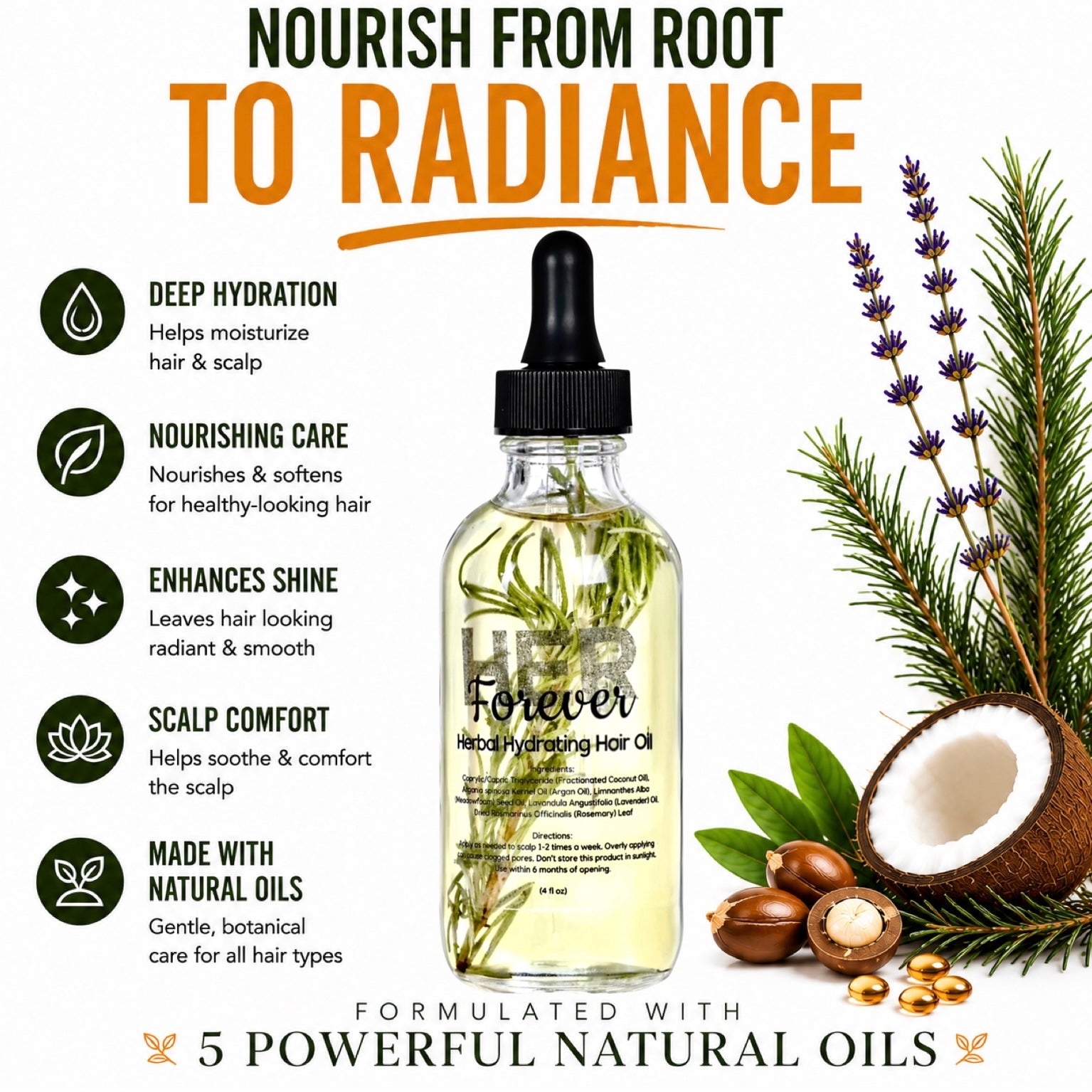 Herbal Hydrating Hair Oil